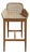 Outdoor Teak & Faux Rope Bar Stool For Sale