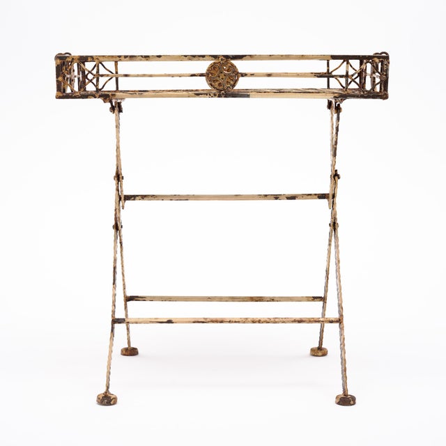 Folding Side Tray Tables, Art Deco Period, Metal, French, 1930s For Sale - Image 9 of 9