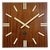 Vintage Brown Wooden Wall Clock from Pragotron, 1980s For Sale