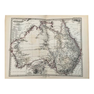 1878 Stieler Map of Australia For Sale