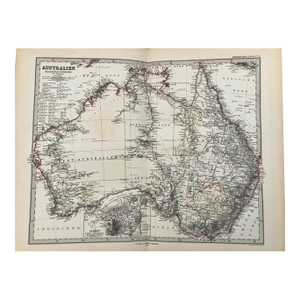 1878 Stieler Map of Australia