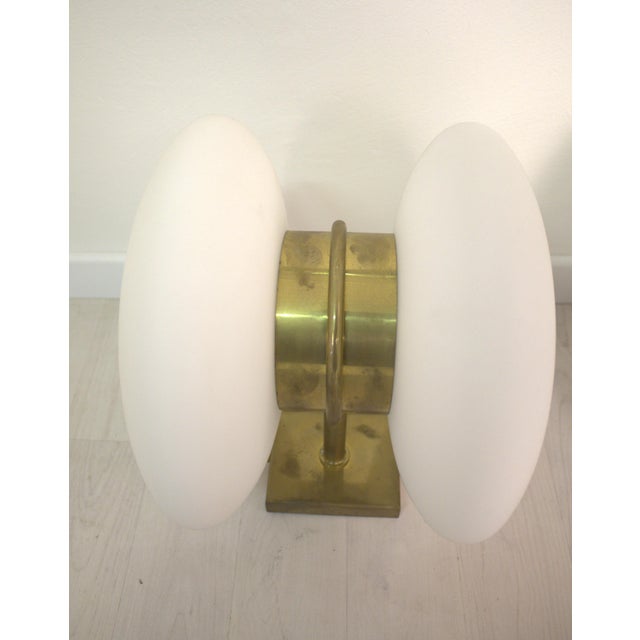 Mid-Century Modern Vintage Glass Wall Lights, 1960s, Set of 2 For Sale - Image 3 of 5