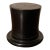 Antique 19th Century Turned Treen Wood Coin Bank in the Form of an Ebonized Black Top Hat For Sale