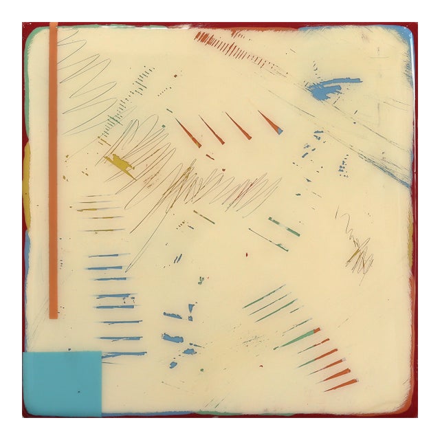 Tide Pools 42 - Contemporary Shiny Resin Minimalist Abstract Art on Wood Original Artwork by Ricky Hunt For Sale