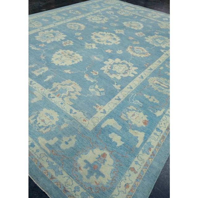Turkish Turkish Oushak Rug 11'9" x 15'1" #18511 For Sale - Image 3 of 8