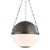 Mark D. Sikes 2 Light Sphere No. 2 Pendant, Large, Distressed Bronze For Sale