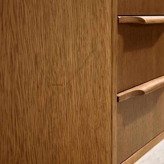 Mid-Century Oak Nightstand, 1960s For Sale - Image 10 of 15
