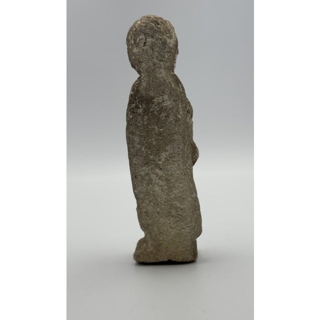 Byzantine Early 19th Century Hand-Carved Stone Figure – European Primitive Sculpture For Sale - Image 3 of 8