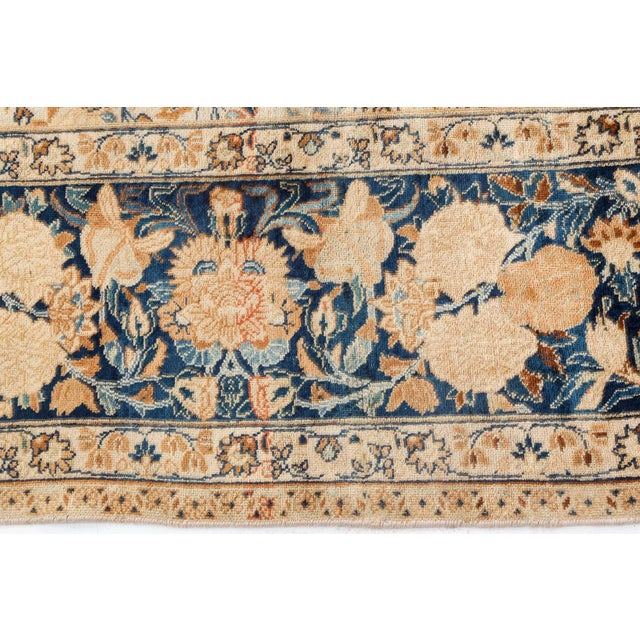 Persian Authentic Persian Meshad Botanic Handmade Wool Carpet For Sale - Image 3 of 9