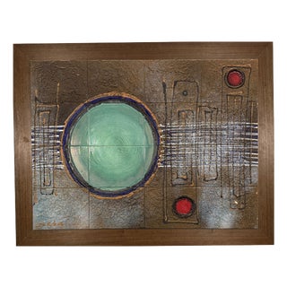 Abstract Mural Panel, 1975, Glazed Ceramic For Sale