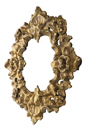 Antique Gilded Frame in Stuccoed Wood