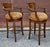Postmodern Set of Four Century Furniture Fruitwood Upholstered Swivel Bar Stools For Sale - Image 3 of 15