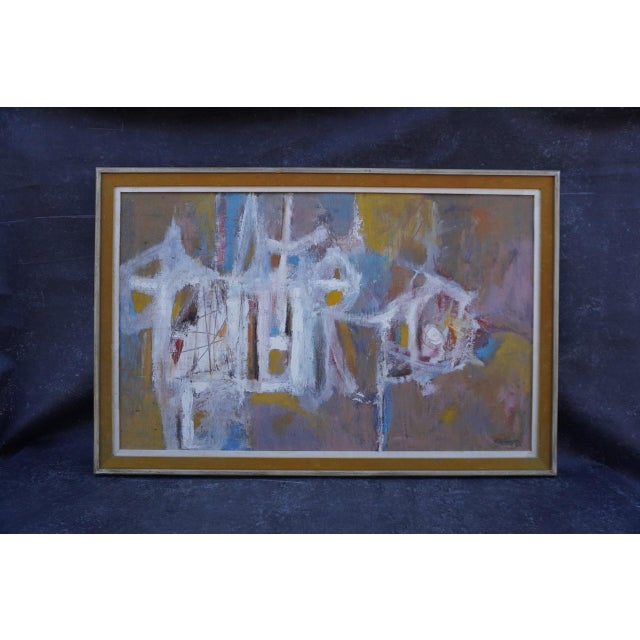 Framed, it measures 53" across and 36" high. Signed and dated. We cannot locate more information on the artist who painted...