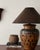 Ceramic Late 20th-Century Geometric Relief Earthenware Table Lamp For Sale - Image 7 of 11