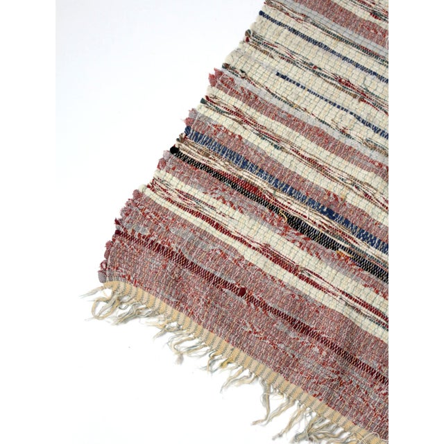 Vintage American Handmade Rag Rug For Sale - Image 12 of 12