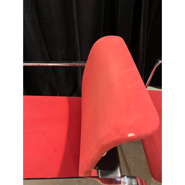 Metal Modernist Fabric & Chrome Tubular Chairs by Peter Protzman for Herman Miller - Set of 2 For Sale - Image 7 of 9