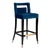 Hart Navy Velvet Bar Stool For Sale