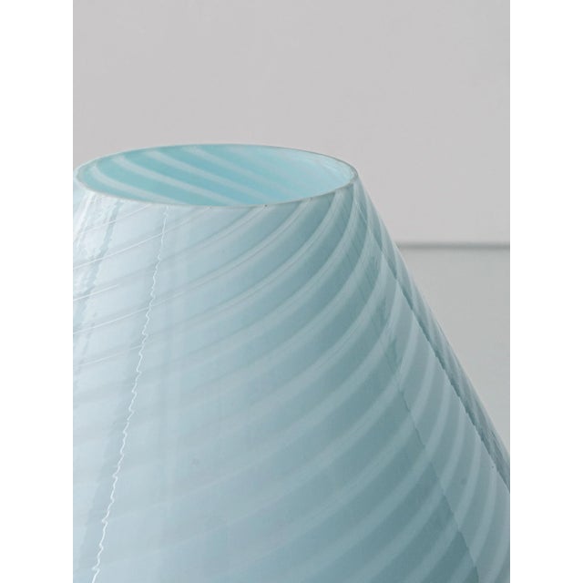 Vetri Murano Blue Glass Mushroom Table Lamps from La Murrina, 1980s, Set of 2 For Sale - Image 11 of 13