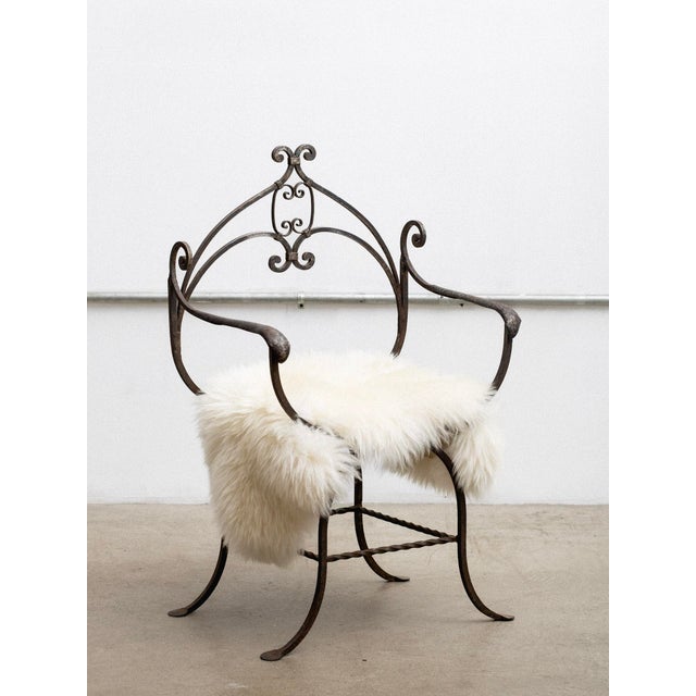 Mid Century Iron Savonarola Chair For Sale - Image 11 of 11