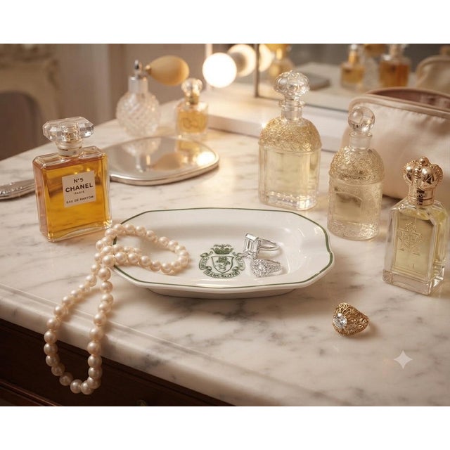 Step into old‑world European glamour with this vintage porcelain ashtray from the iconic Hotel Ritz Barcelona, measuring...