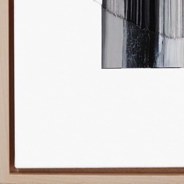 The Bristling Gray Bit Is a Part of a Bridge - Framed Monochrome Abstract Original Artwork by Raul De La Torre For Sale - Image 4 of 9