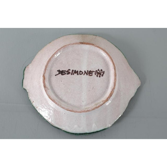 Mid-Century Glazed Ceramic Fish Plates from from De Simone, Italy, 1960s, Set of 7 For Sale - Image 9 of 12