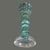 Late 20th Century Vintage Mid-Century Modern Italian Art Glass Aqua Blue Pedestal Vase For Sale - Image 5 of 7