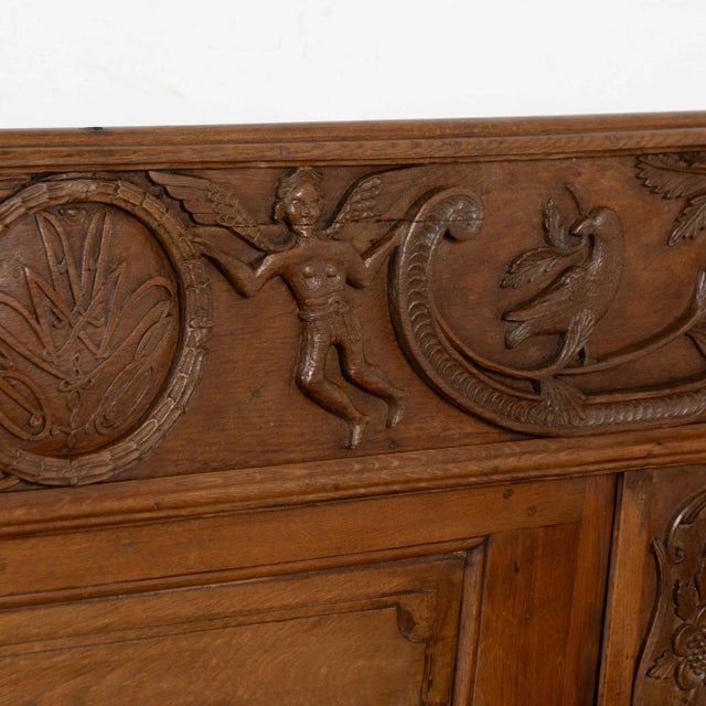 Early 19th Century Swedish Carved Oak Bench For Sale - Image 10 of 17