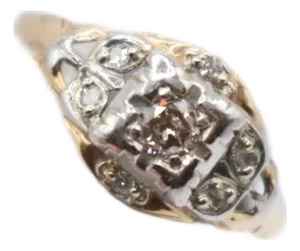 Early 20th Century Antique Diamond Ring, Size 6