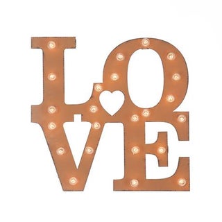 Illuminated Vintage-Style LOVE Marquis Sign For Sale