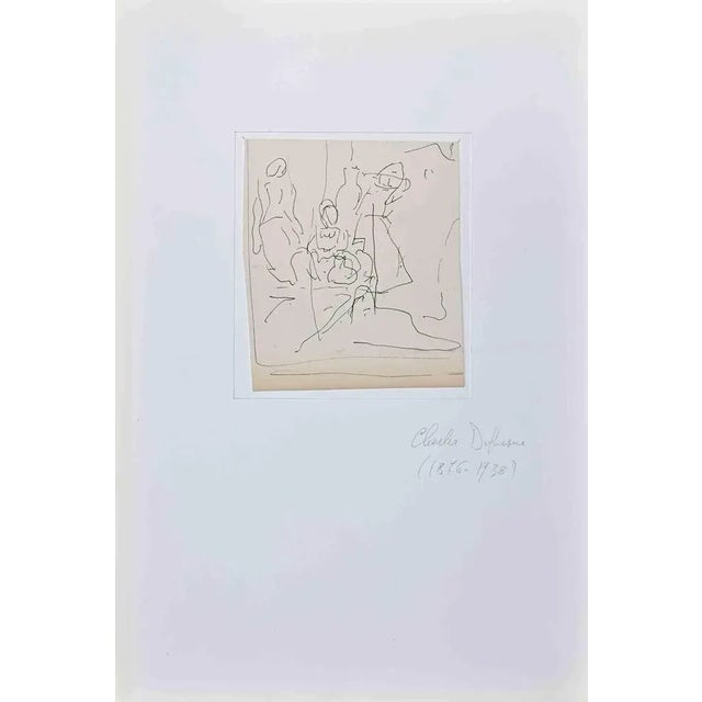 Figures is an Original China Ink Drawing realized by Charles Dufresne (1876-1938). The artwork is in good condition on a...