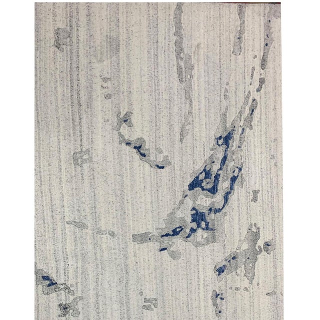 Contemporary Contemporary Abstract Viscose Rug 7'9 X 9'9 For Sale - Image 3 of 8