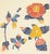 A stencil dyed print by the Japanese artist Kichiemon Okamura (1916-2002). This colorful work depicts an array of various...