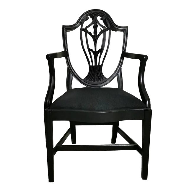 Antique English King Chair, 1860 For Sale
