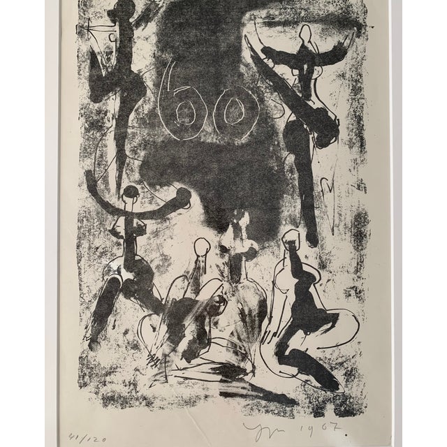 1960s Original Lithograph by German Artist Ugge Bärtle For Sale - Image 4 of 9