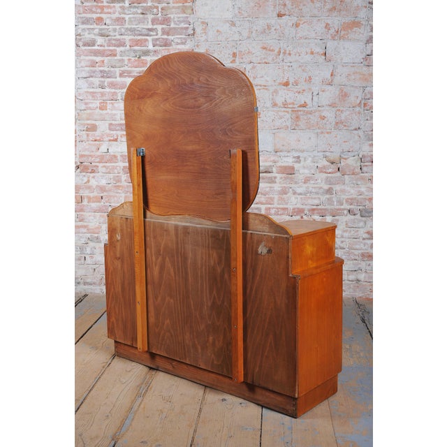 Mid-Century Czech Writing Desk in Mahogany Veneer, 1950s For Sale - Image 11 of 15