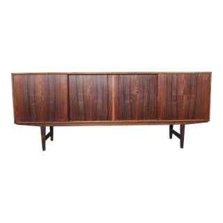 Mid 20th Century Low Brazilian Rosewood Credenza by E.W. Bach, Attributed For Sale