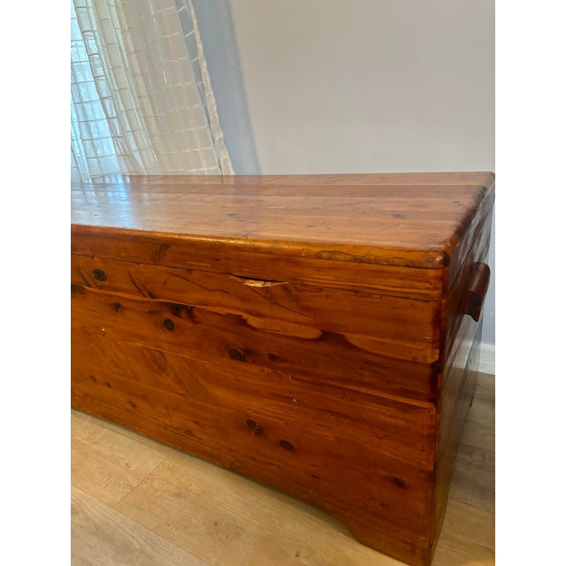 Mid 19th Century Vintage Mid-Century Solid Pine Cedar Chest by Bally MFG Co For Sale - Image 5 of 15