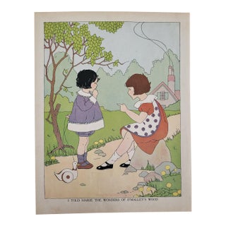 1910/1920 Woodland Forest Children's Book Illustration For Sale