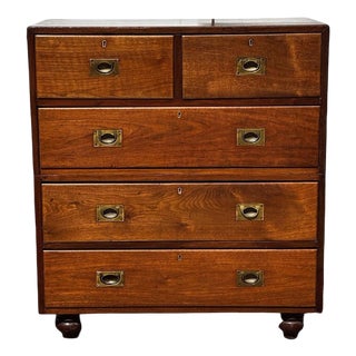 Antique Campaign Military Chest For Sale