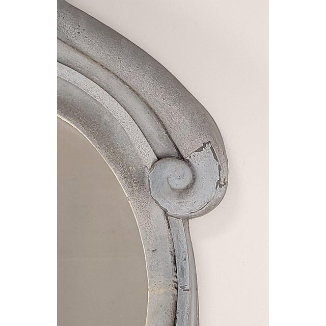 Late 19th Century 19th Century French Gray Zinc Wall Mirror For Sale - Image 5 of 8