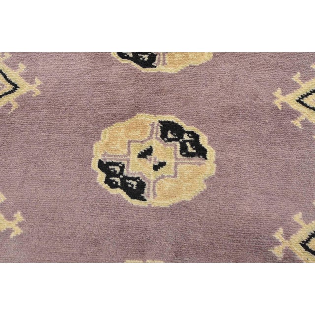 2020s Bokhara Rug 6'2'' X 9'7'' Purple Wool Tribal Hand-Knotted Oriental Carpet For Sale - Image 5 of 14