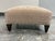 Custom Design Taupe Chenille Patterned Ottoman For Sale - Image 4 of 12