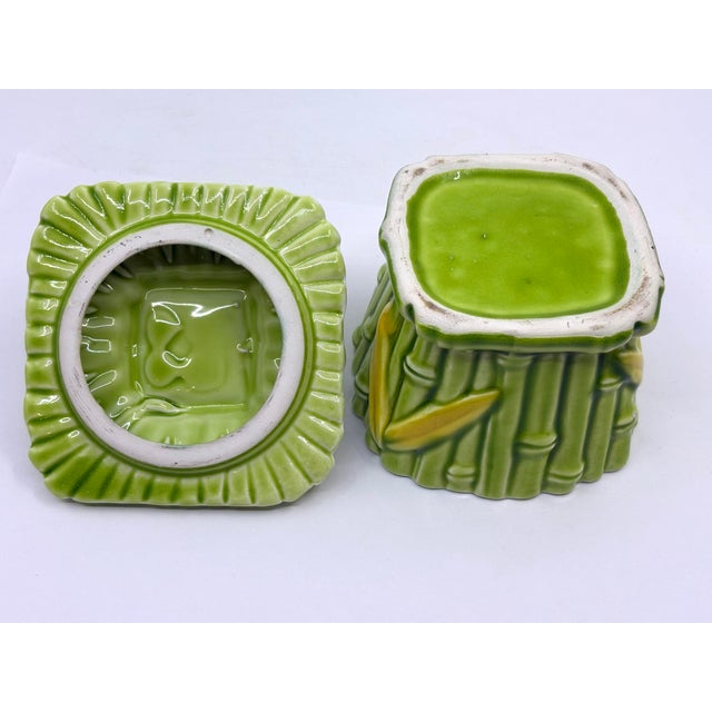 1970's Vintage Bamboo and Frog Decorative Lidded Jar/ Trinket Jar For Sale In New York - Image 6 of 6