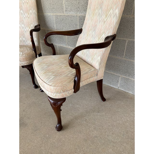 Hickory Chair Mahogany Gooseneck Georgian Style Fireside Chairs - A Pair For Sale - Image 9 of 15