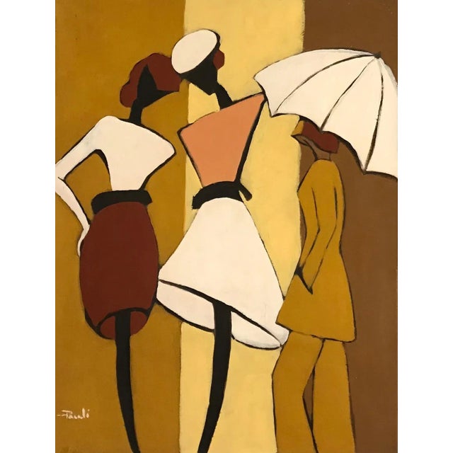 Gilbert Pauli, The Umbrella, Oil on Canvas, 1995 For Sale - Image 7 of 7