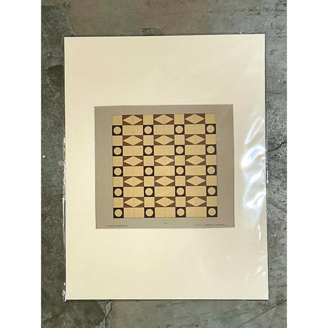 Vintage Mosaic Floor Tile Sample Serigraph For Sale In West Palm - Image 6 of 14
