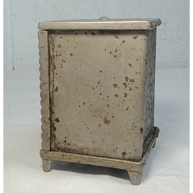 Antique Early 1900's Cast Iron Rival Star Safe Lock Deposit Coin Still Bank For Sale - Image 4 of 9