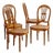 Louis XVI Chairs in Cherry Wood with Cane Webbing and Balloon Backrests, Set of 4 For Sale