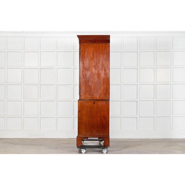 Brown English George III Walnut Linen Press, 1800 For Sale - Image 8 of 16